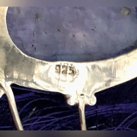 💜Sterling Silver Handcrafted Charoite Cuff Bracelet - Picture 7 of 13